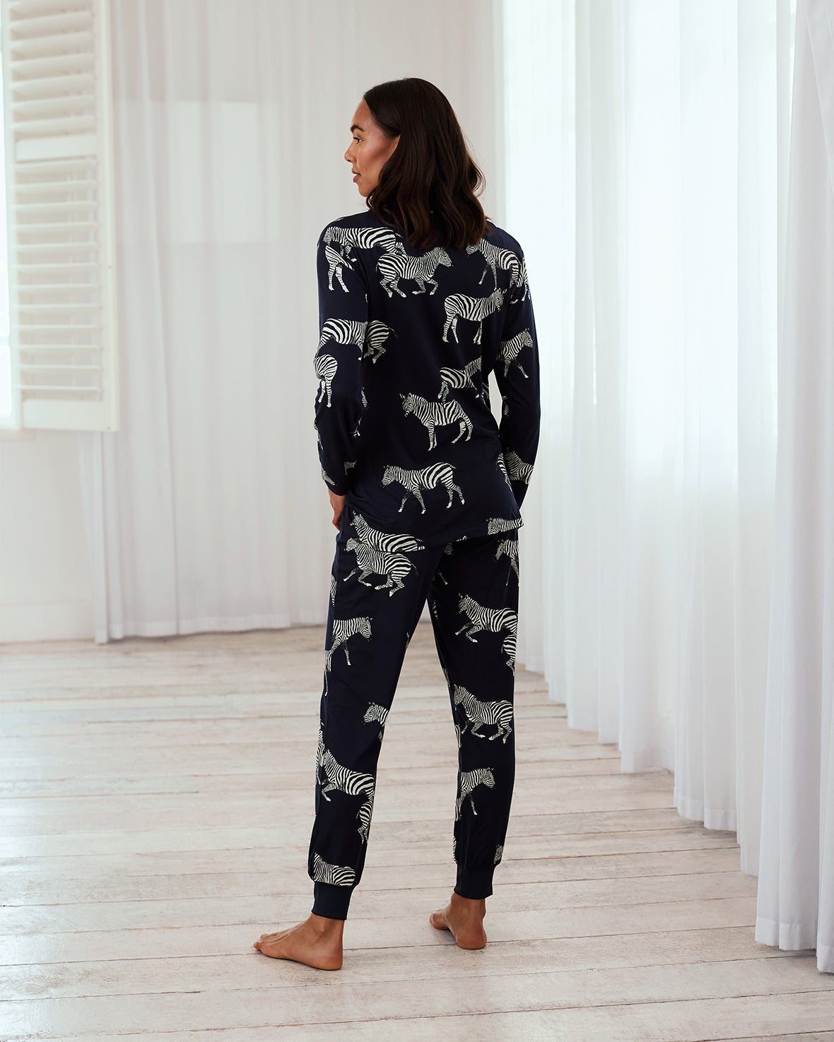 Maternity Zebra Print Long Pyjama Set