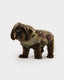 Leopard Print Dog Quilted Puffer Jacket - Sage