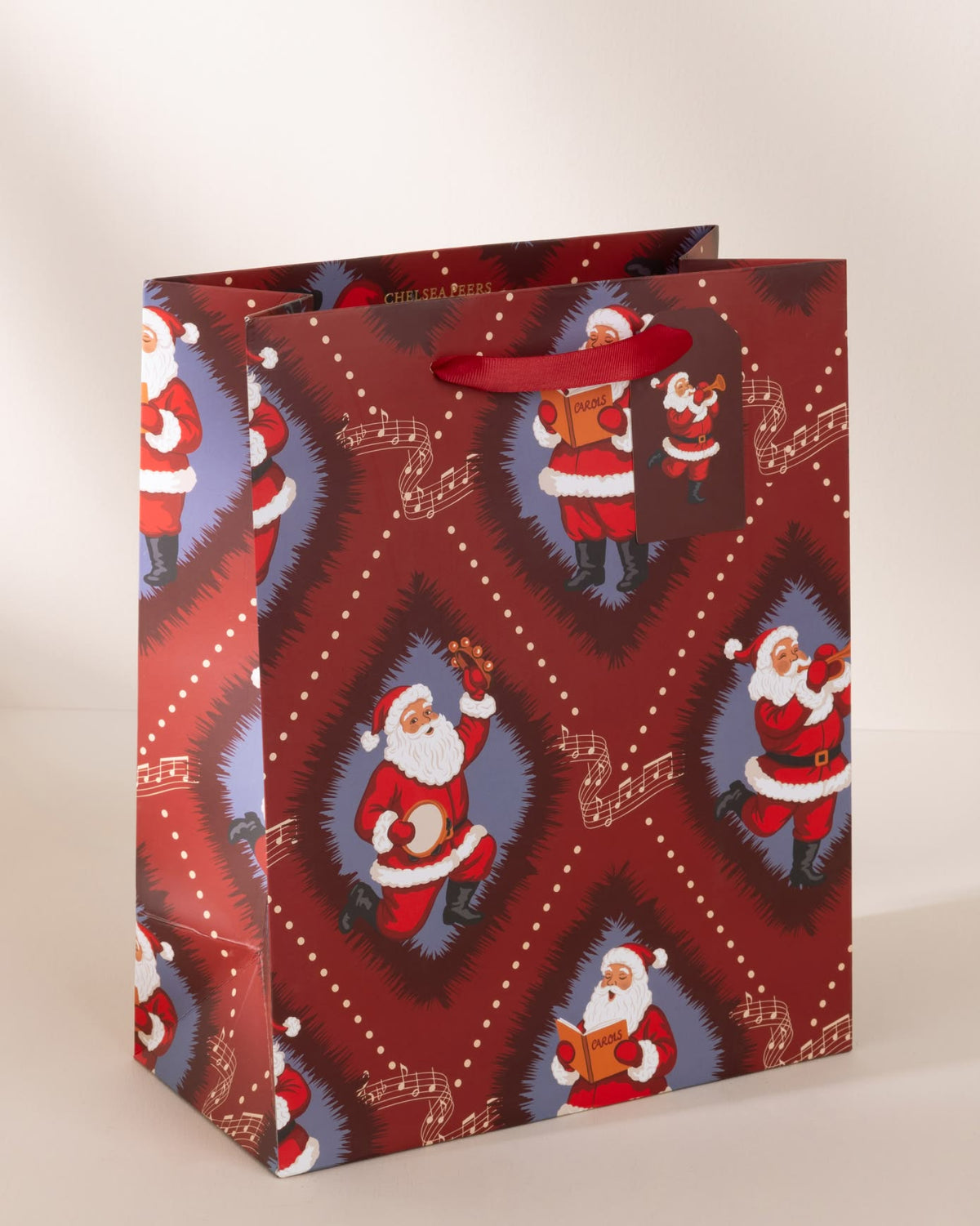 Christmas Santa Songbook Print Gift Bag