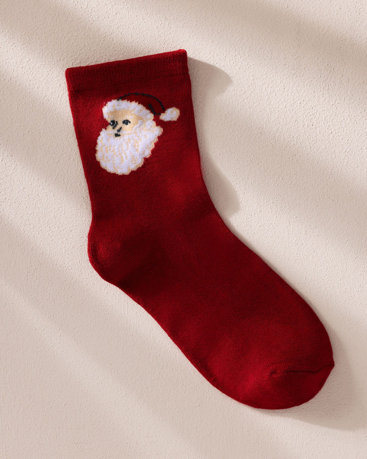 Embroidered Christmas Santa Songbook Bauble Socks