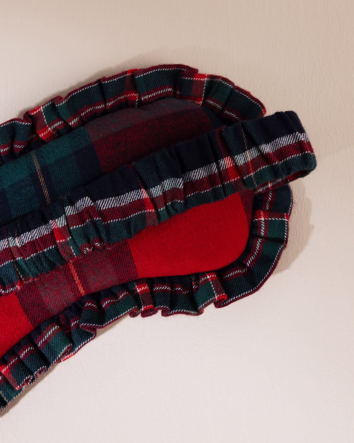 Organic Cotton Contrast Tartan Sleep Mask & Scrunchie Gift Set