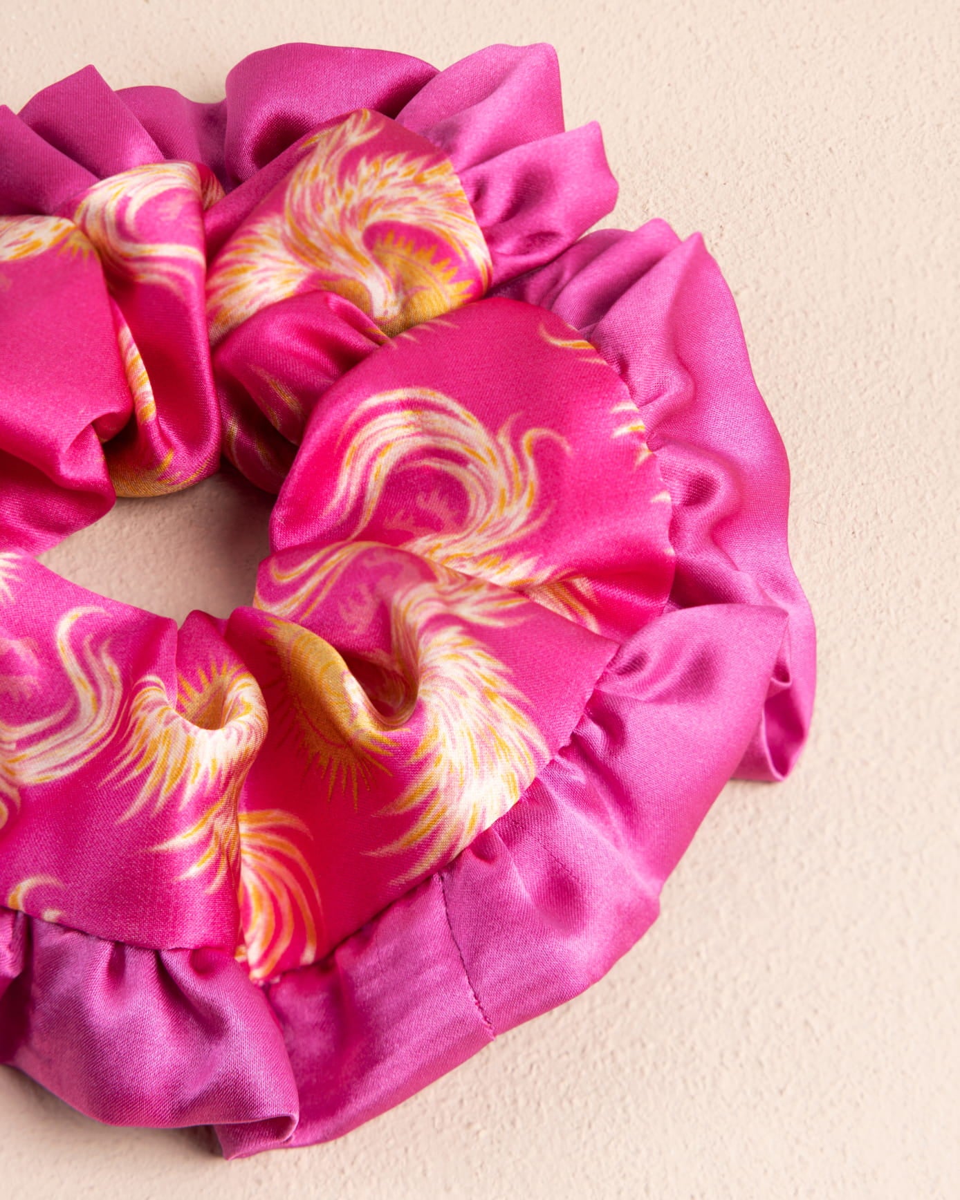 Pure Silk Solar Phoenix Print Sleep Mask & Scrunchie Gift Set