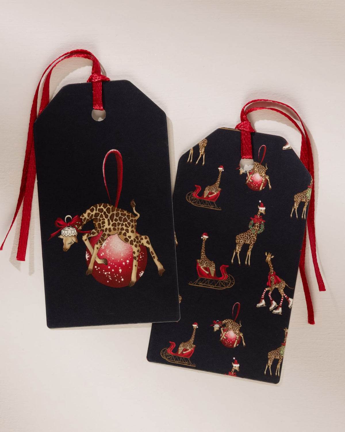 Christmas Giraffe Print Gift Tags 6 Pack