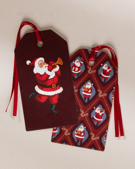 Christmas Santa Songbook Print Gift Tags 6 Pack
