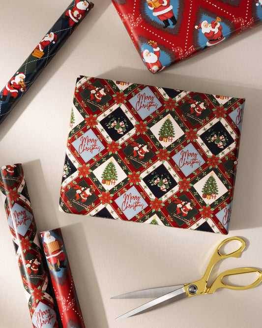 Christmas Santa Wrapping Paper 3 Pack