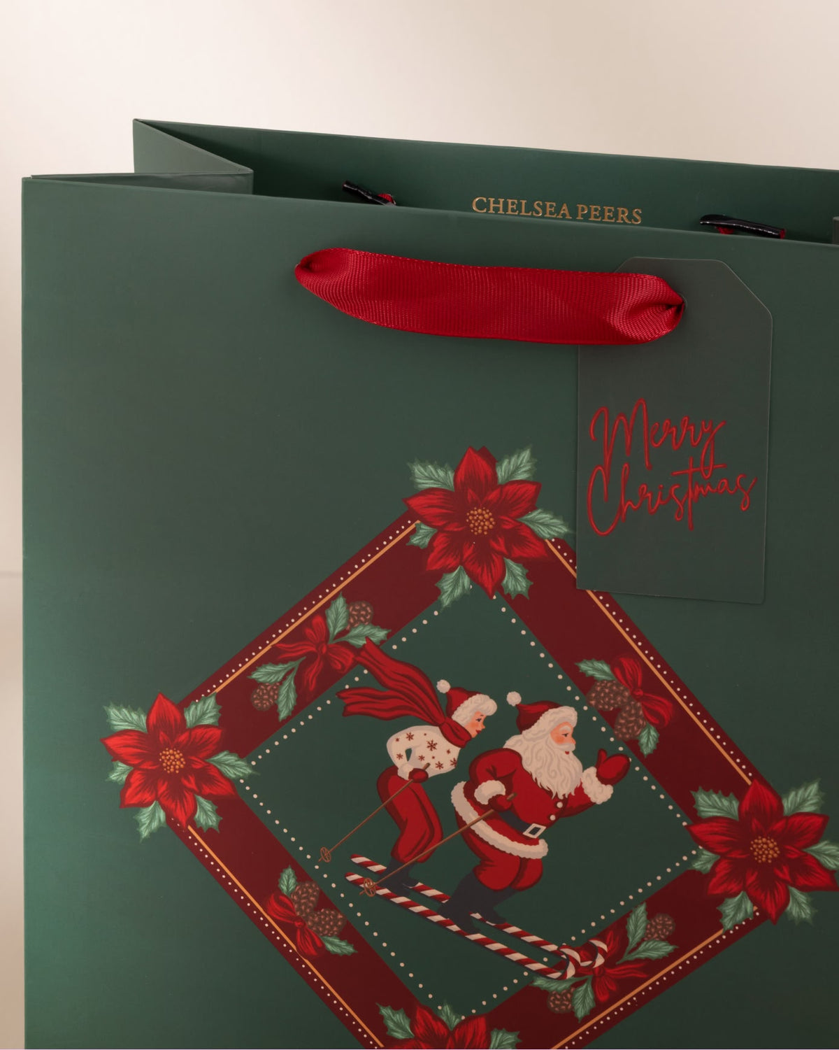 Christmas Patchwork Print Gift Bag 3 Pack