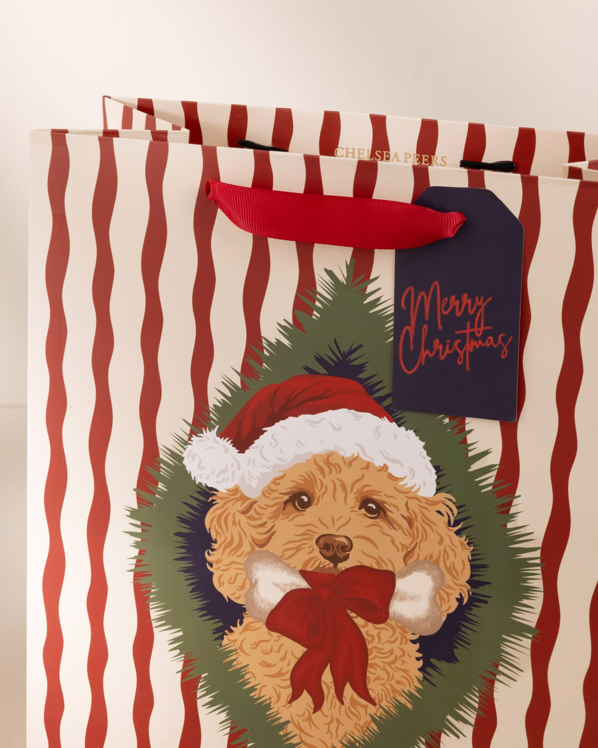 Christmas Chip & Friends Stripe Print Gift Bag 3 Pack