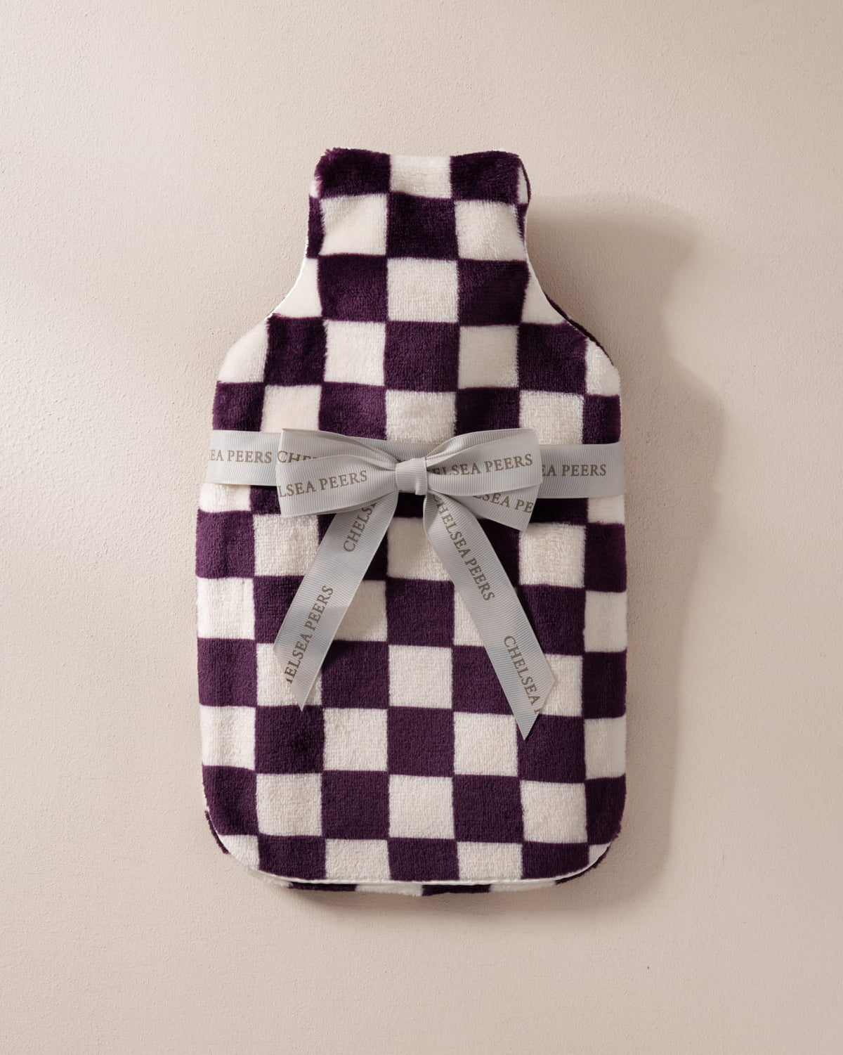 Velvet Checkerboard Hot Water Bottle