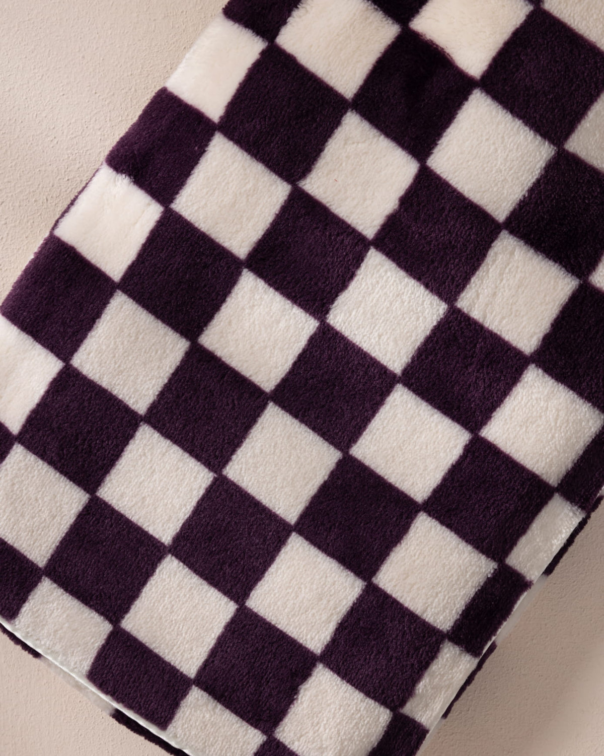 Velvet Checkerboard Hot Water Bottle
