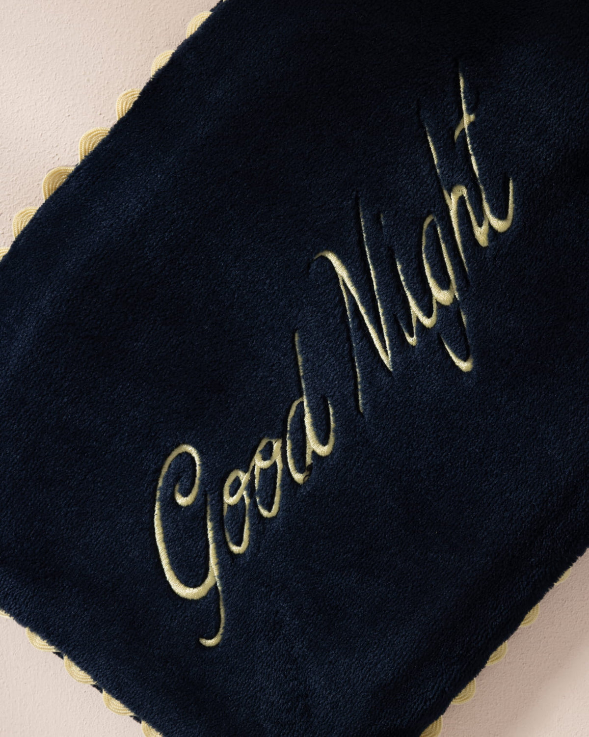 Velvet Embroidered Good Night Hot Water Bottle