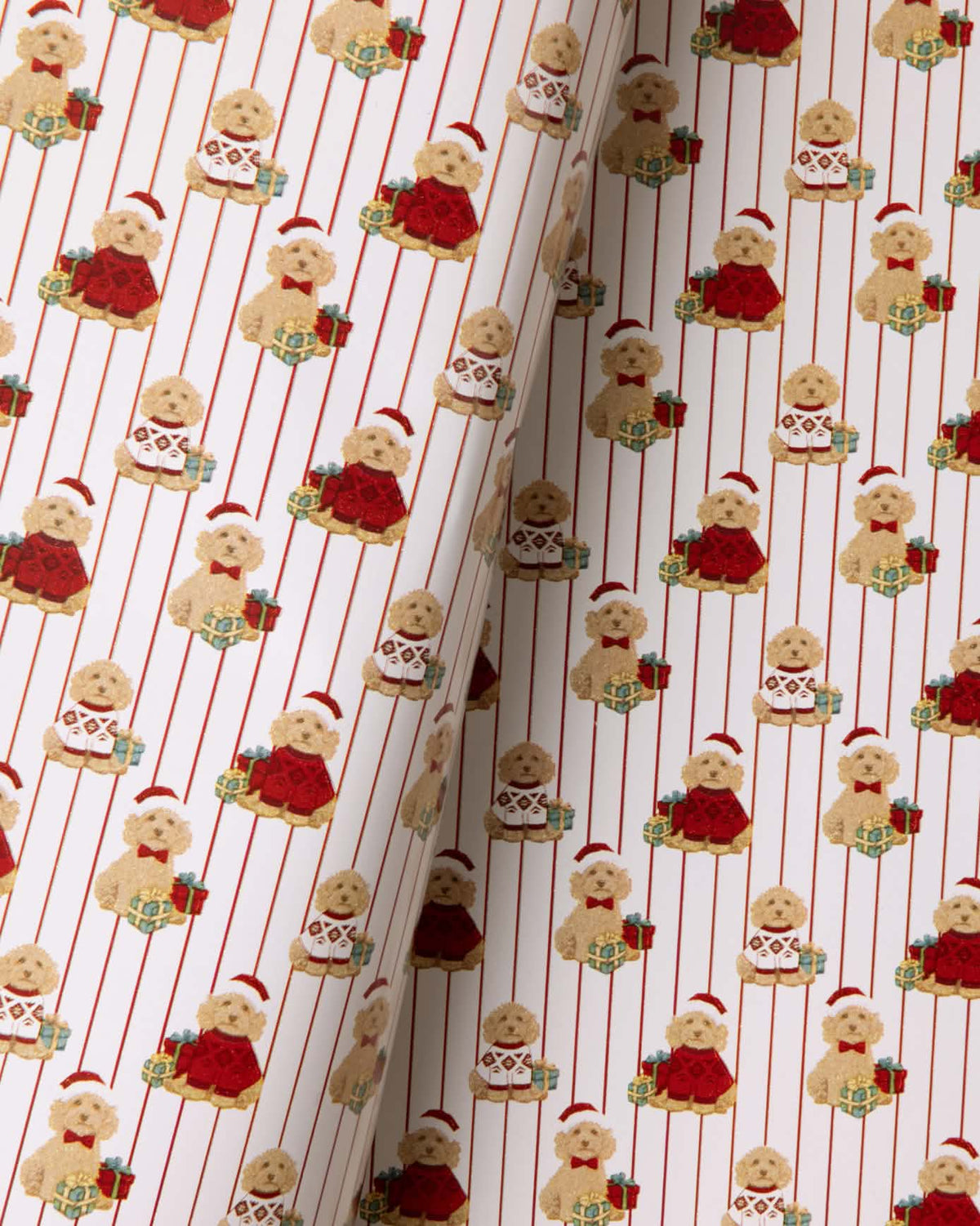 Chip the Christmas Cockapoo Dog Print Wrapping Paper