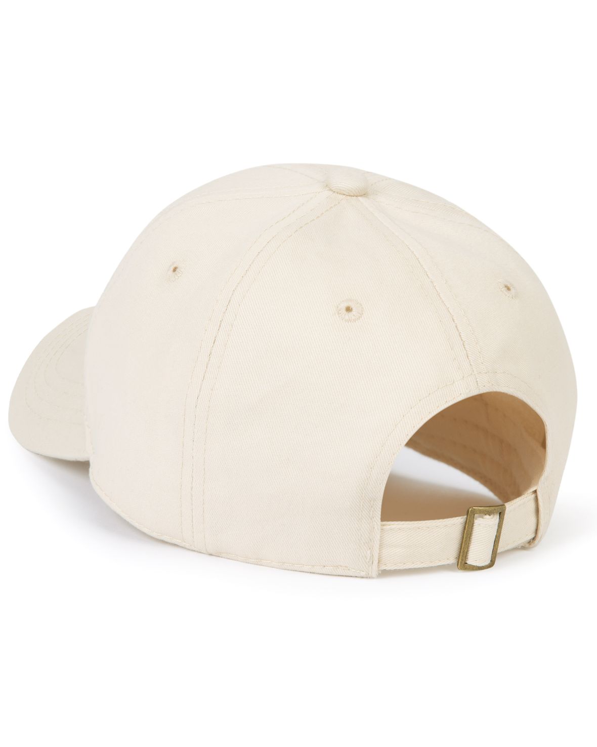 Cotton Twill Logo Embroidered Baseball Cap - Cream