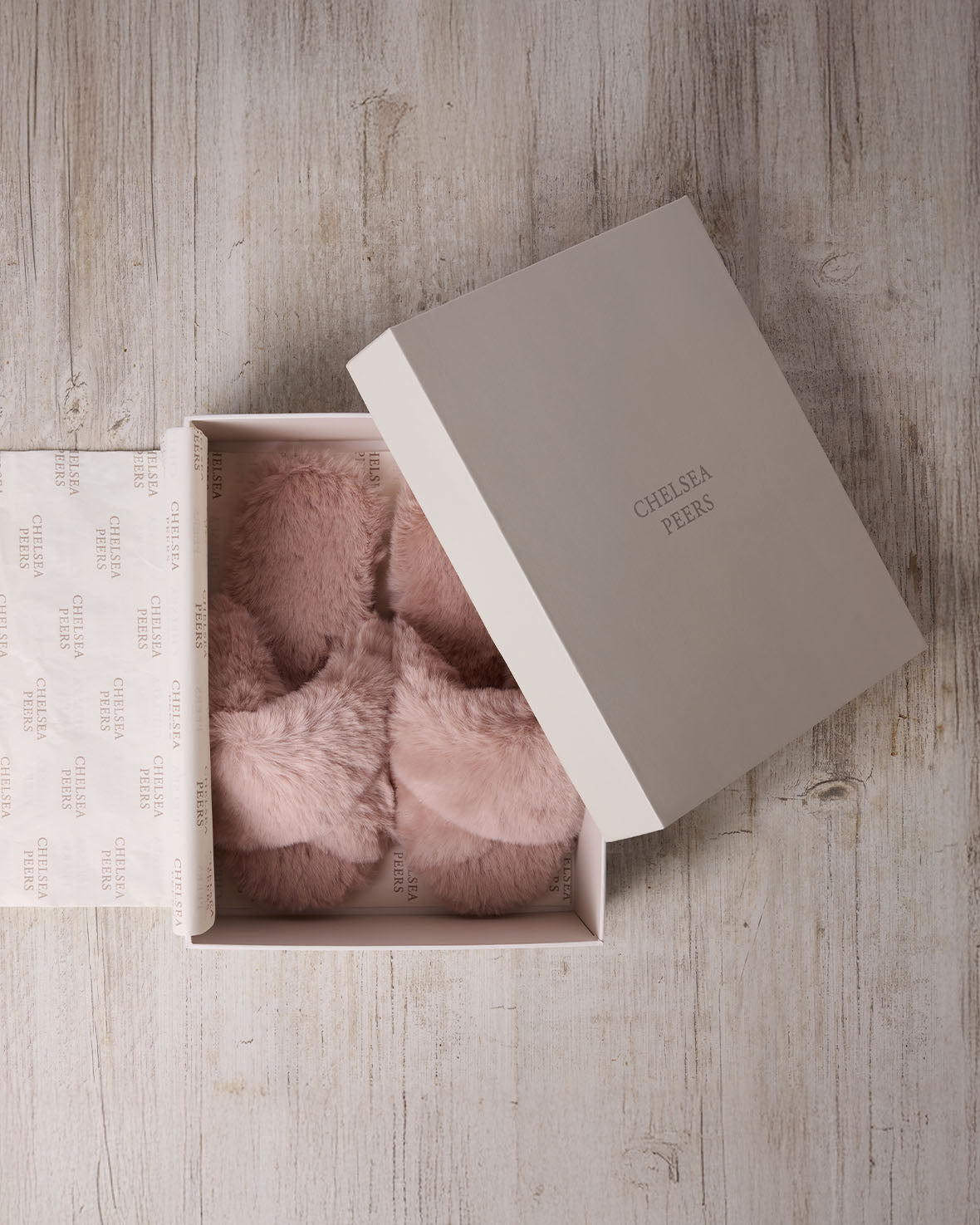 Faux Fur Cross-Over Slider Slippers - Pink