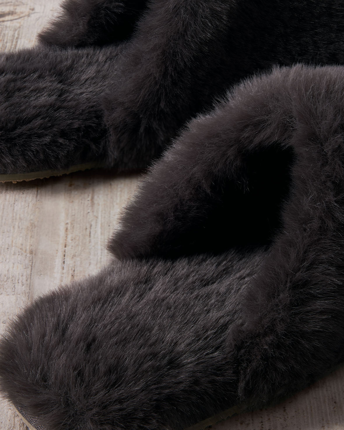 Faux Fur Slip-On Mule Slippers