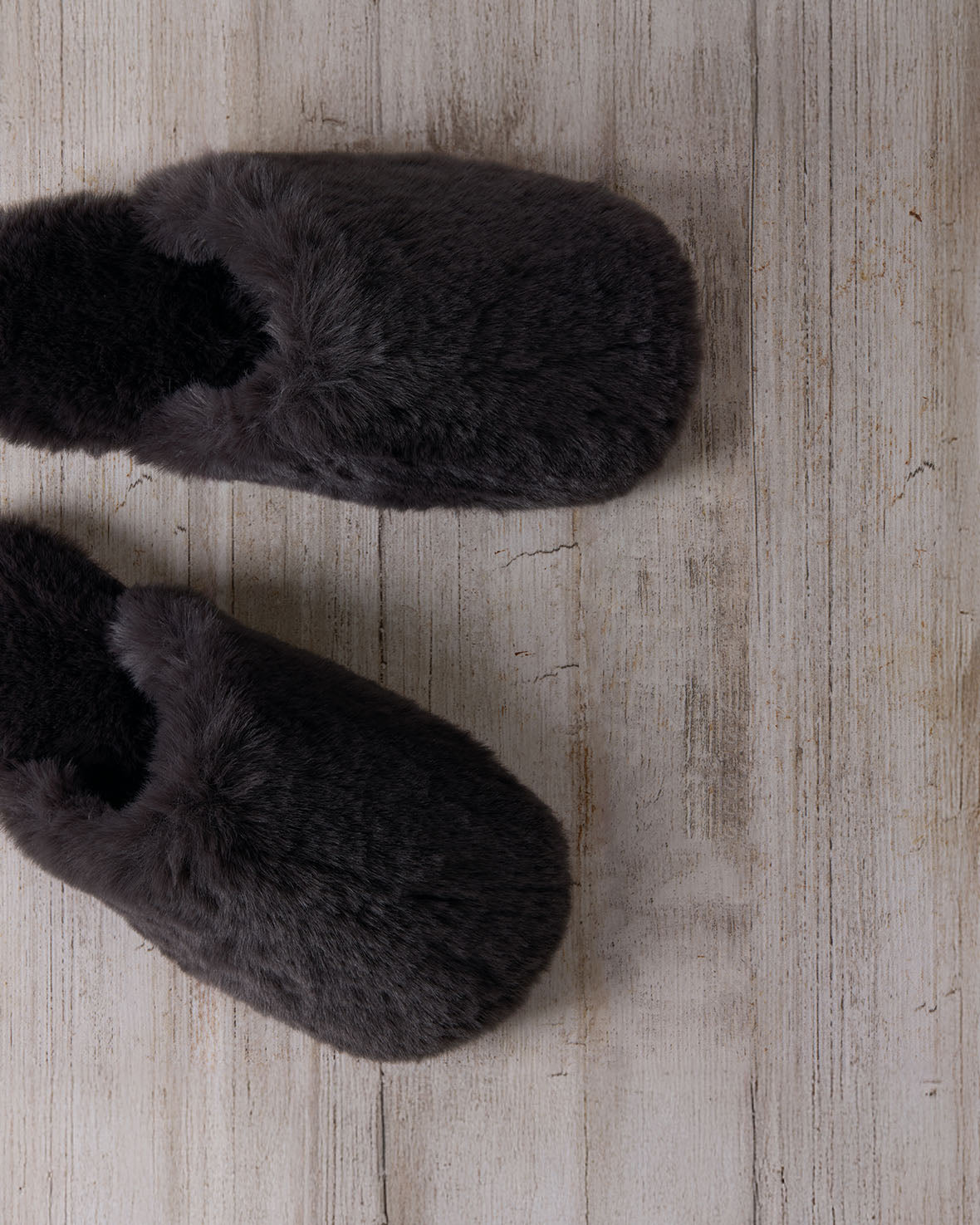 Faux Fur Slip-On Mule Slippers