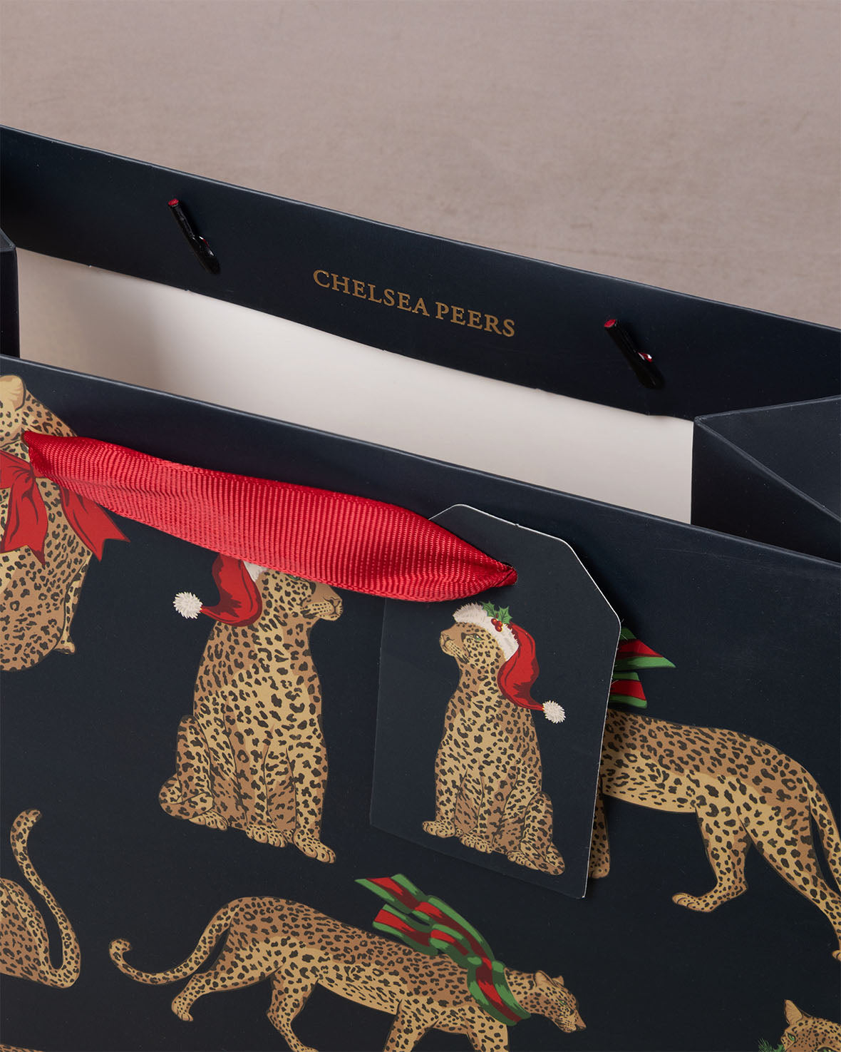 Christmas Leopard Print Gift Bag