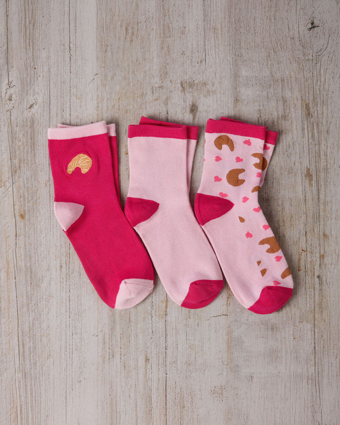 Croissant Socks 3 Pack