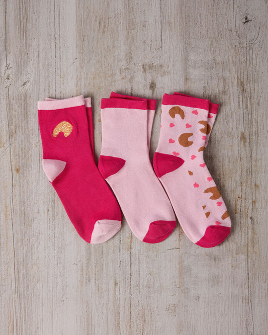 Croissant Socks 3 Pack
