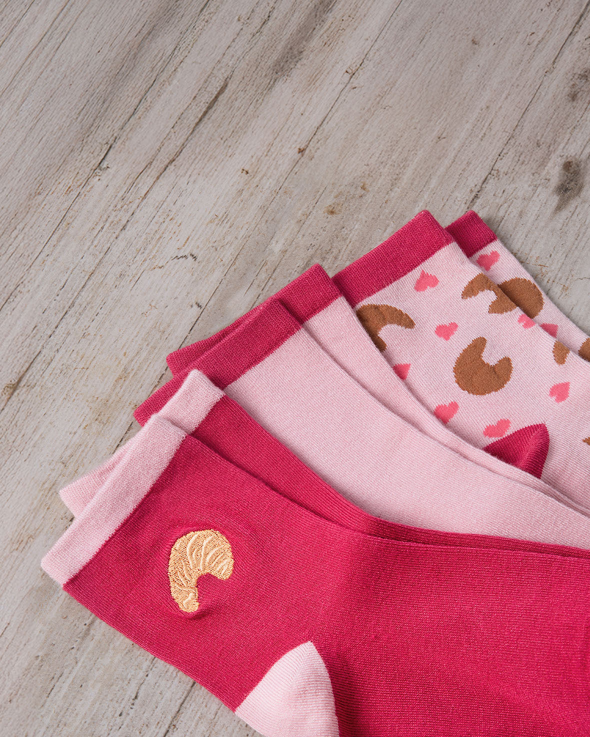 Croissant Socks 3 Pack