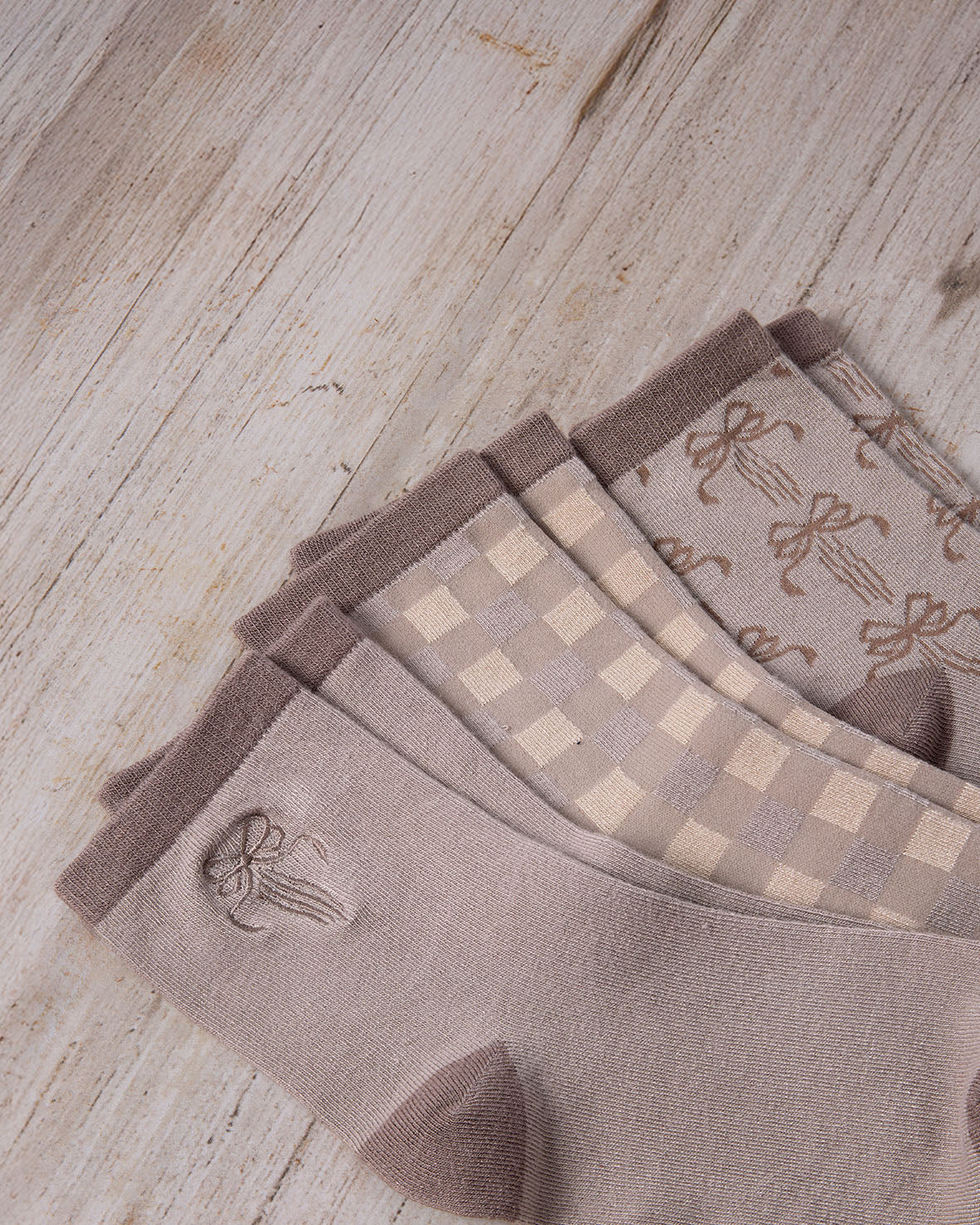 Ribbon Bow Socks 3 Pack