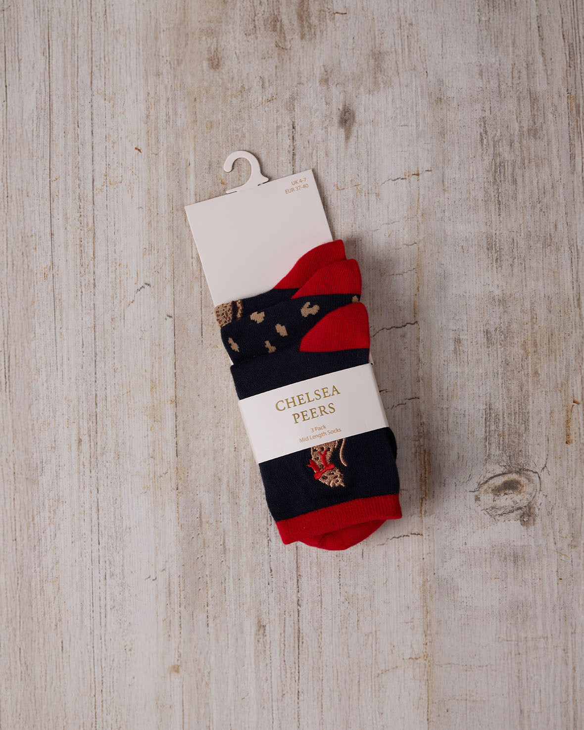 Christmas Leopard Socks 3 Pack