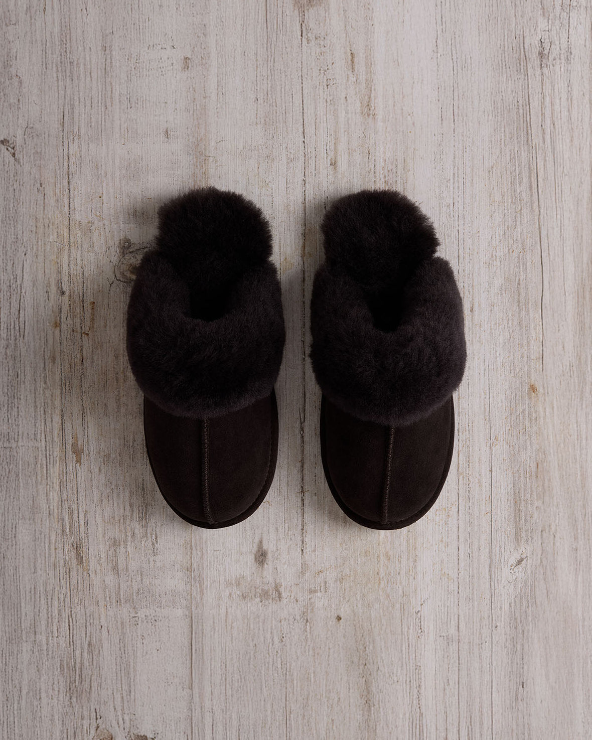 Suede Sheepskin Mule Slippers