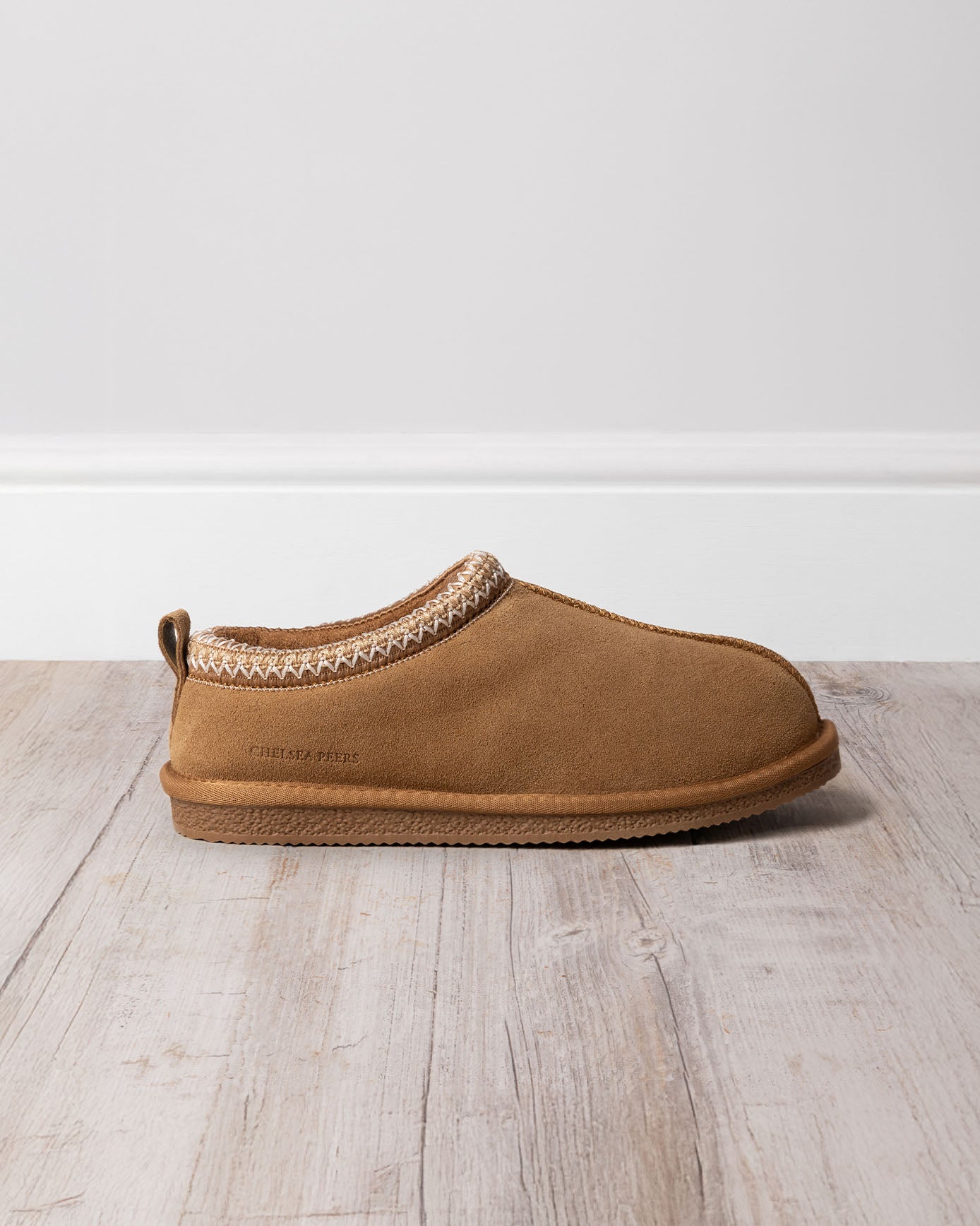 Suede Sheepskin Short Boot Slippers - Tan