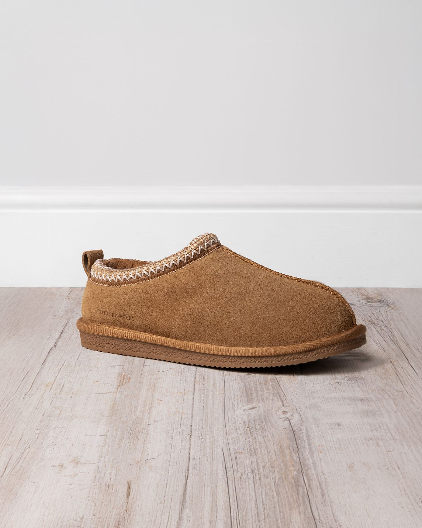 Suede Sheepskin Short Boot Slippers - Tan