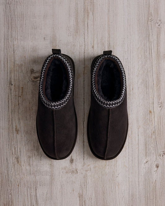 Suede Sheepskin Short Boot Slippers - Brown