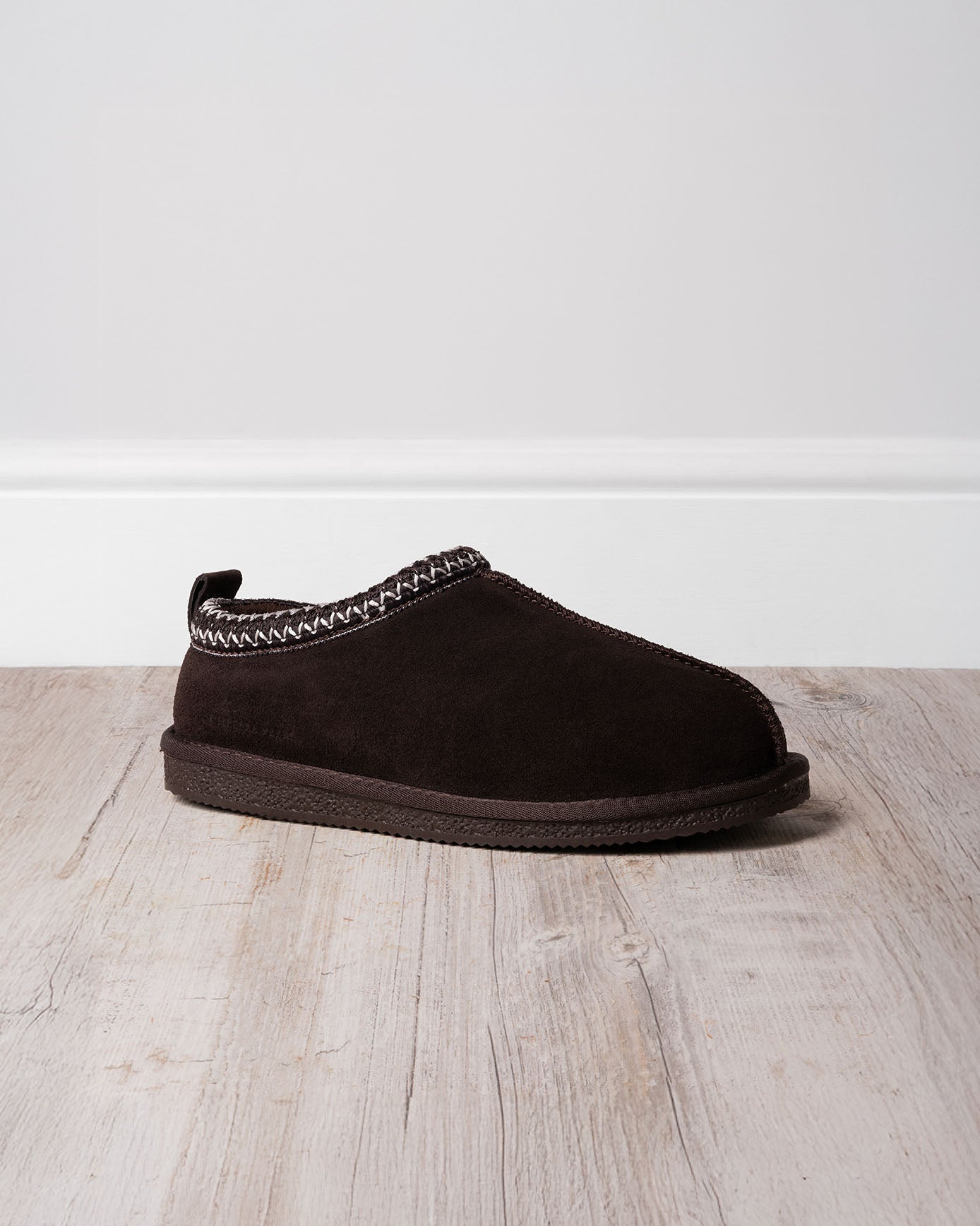 Suede Sheepskin Short Boot Slippers - Brown