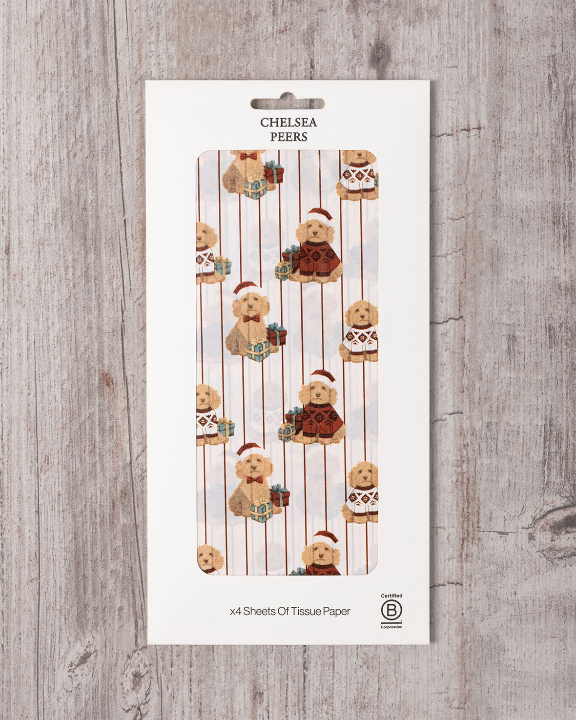 Chip the Christmas Cockapoo Dog Print Tissue Paper