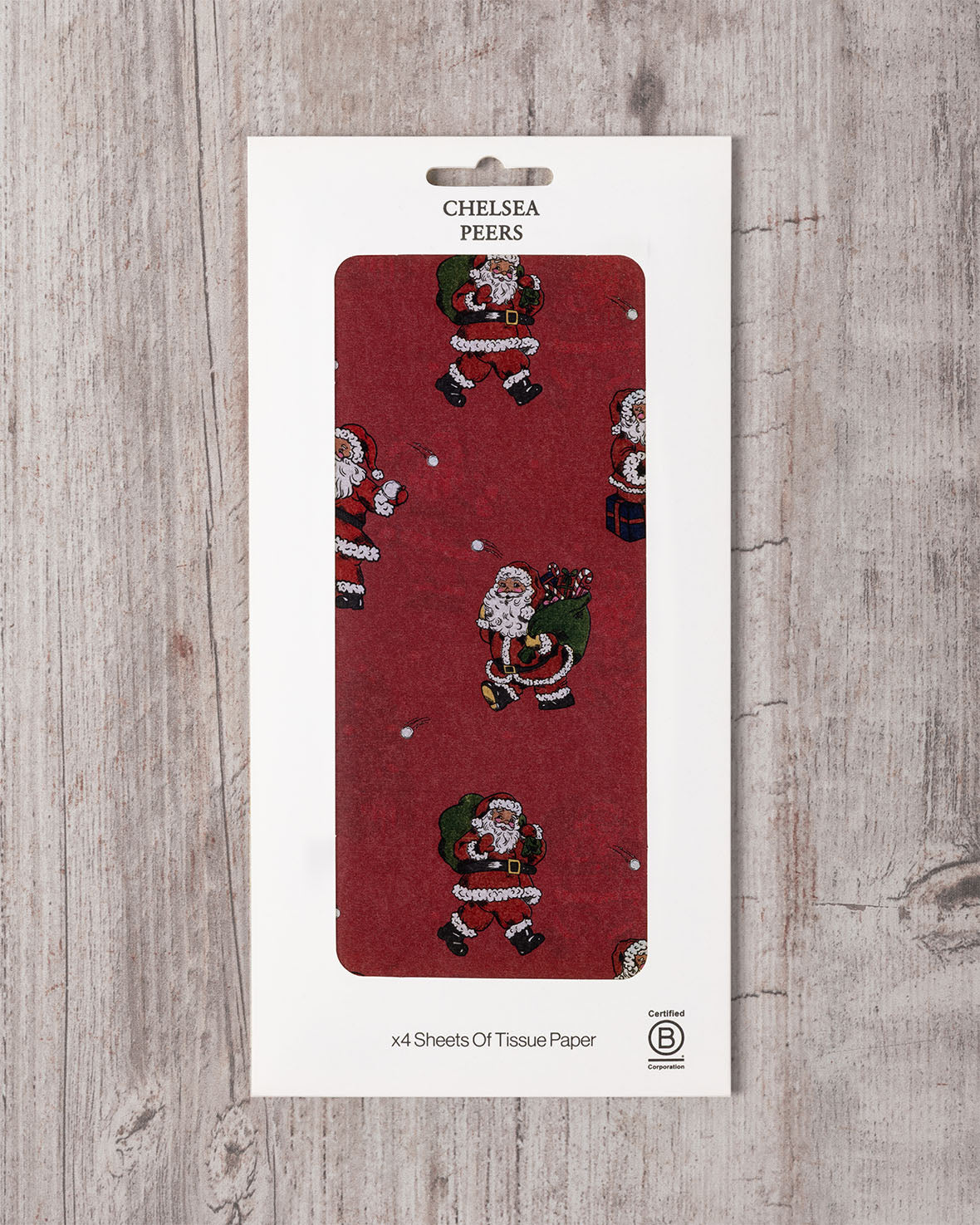 Christmas Santa Snowball Print Tissue Paper