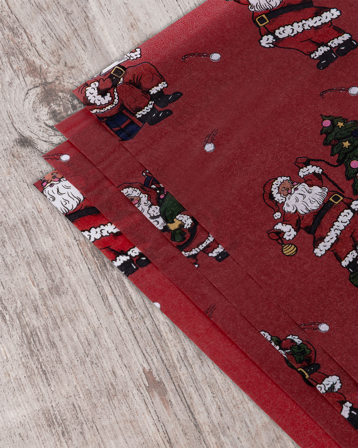 Christmas Santa Snowball Print Tissue Paper