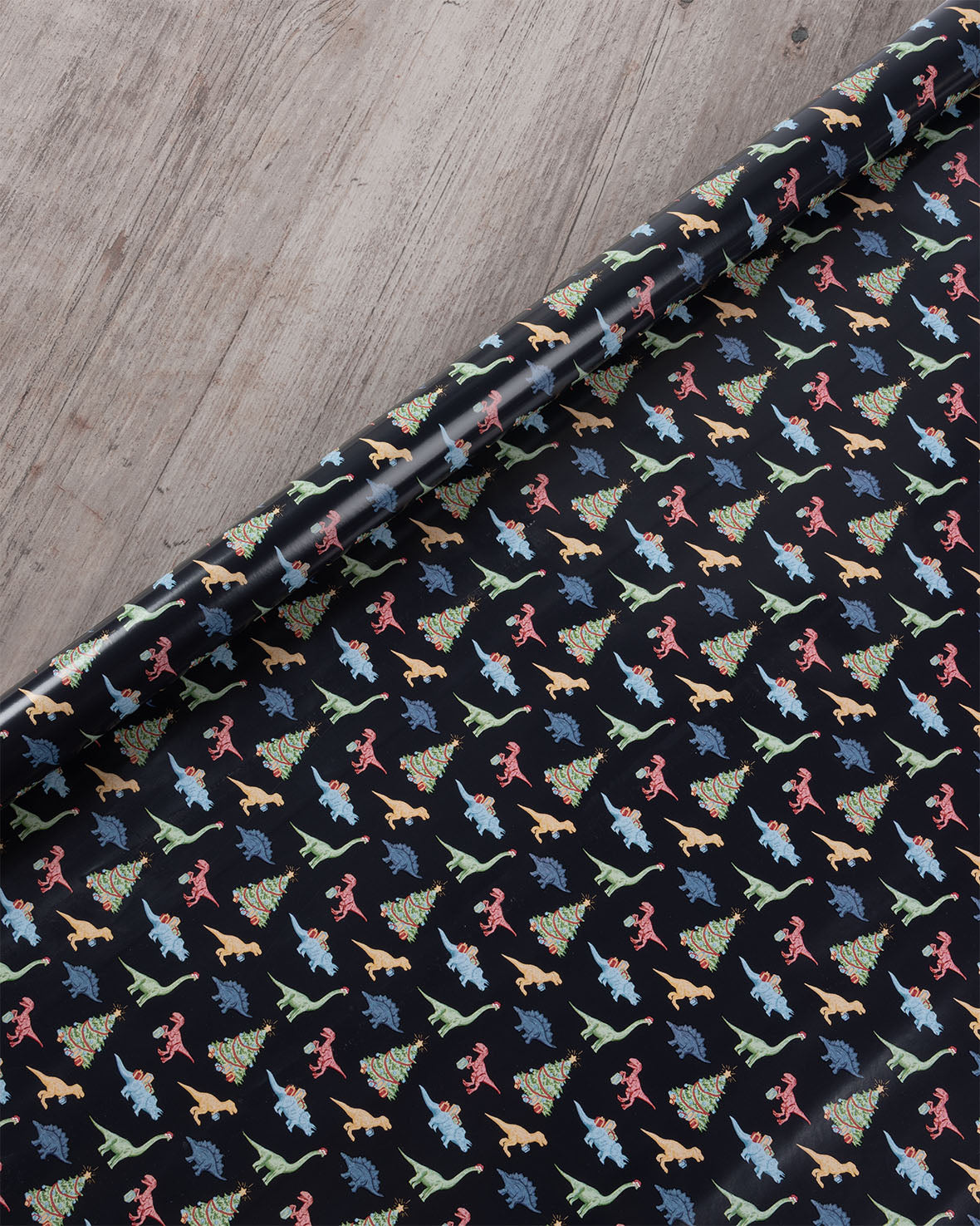 Christmas Dinosaur Print Wrapping Paper