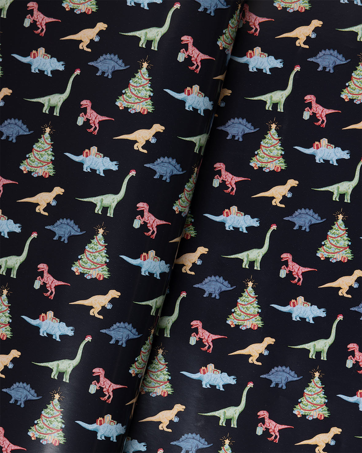 Christmas Dinosaur Print Wrapping Paper