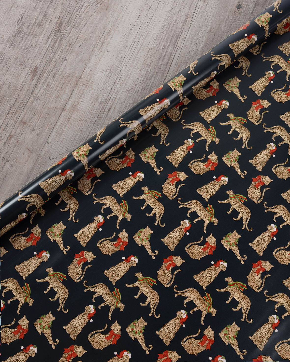 Christmas Leopard Print Wrapping Paper