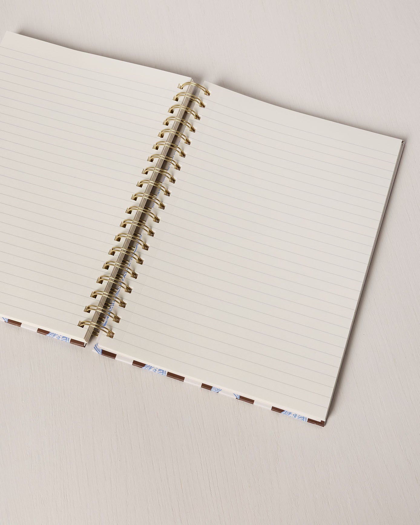 Hardback Spiral Lined Notebook - Fishing Stripe Print