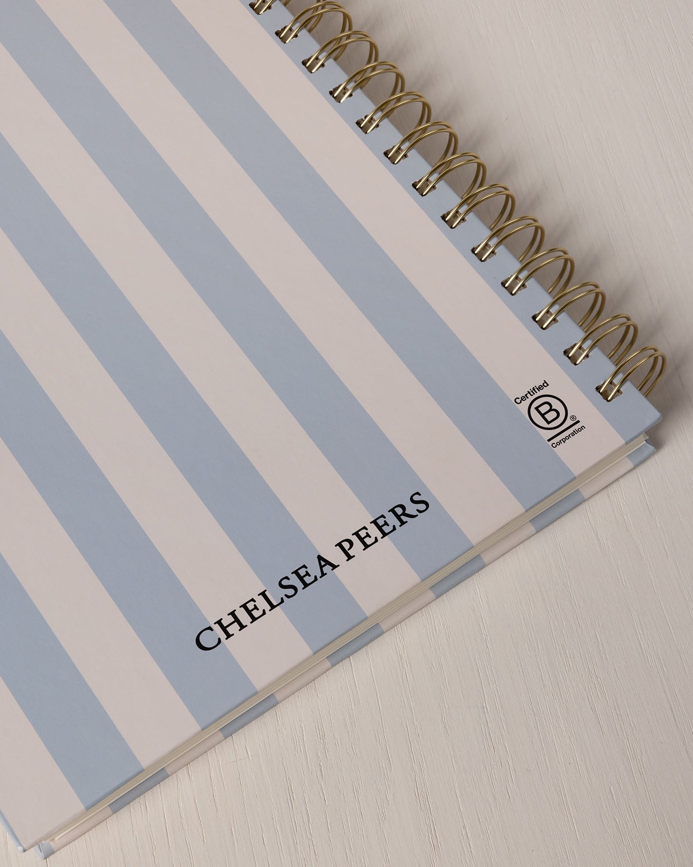 Hardback Spiral Lined Recipe Journal - Deli Stripe Print