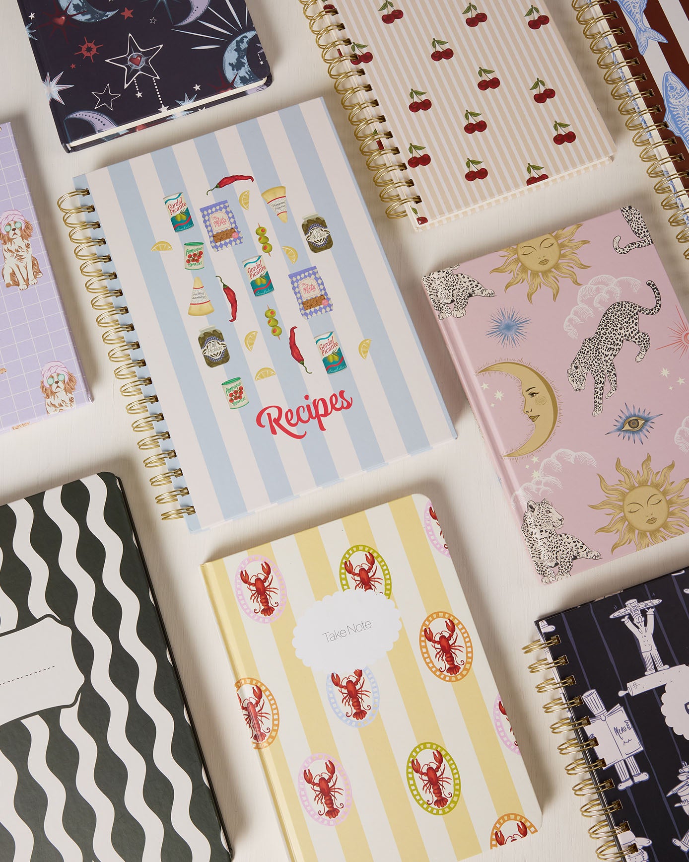 Hardback Spiral Lined Recipe Journals