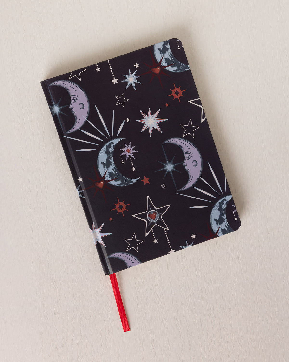 Mystic Moon Print Hardback Lined Notebook