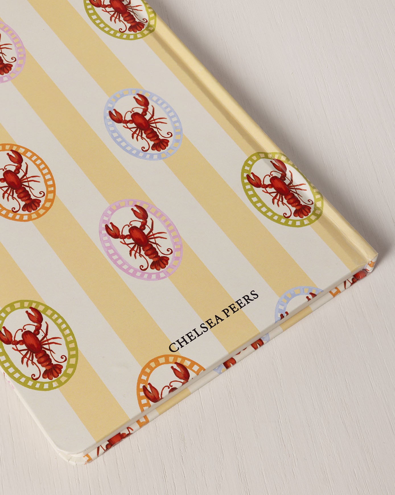 Hardback Lined Notebook - Lobster Stripe Print