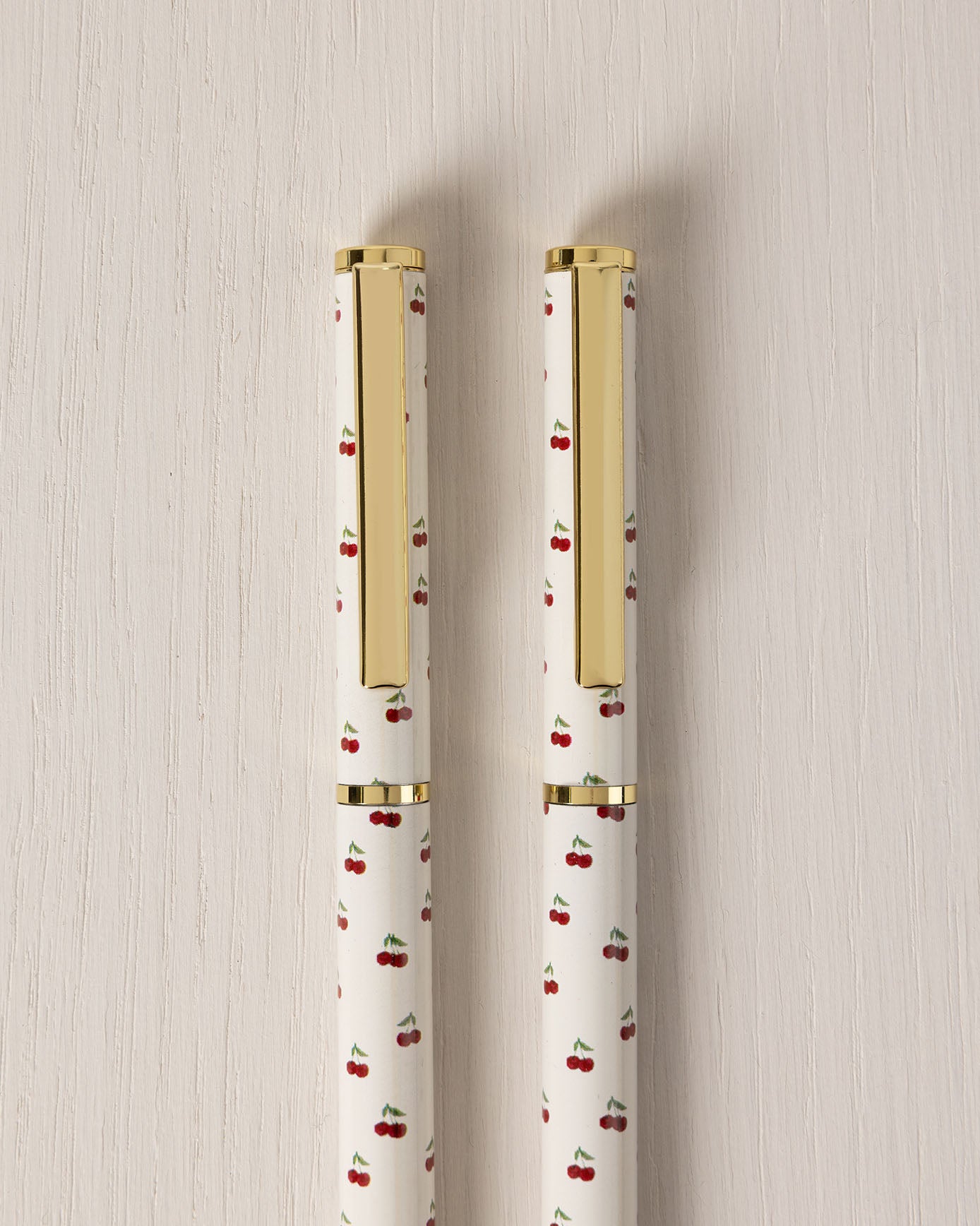 Twin Pack Boxed Pen Set - Cherry Stripe Print