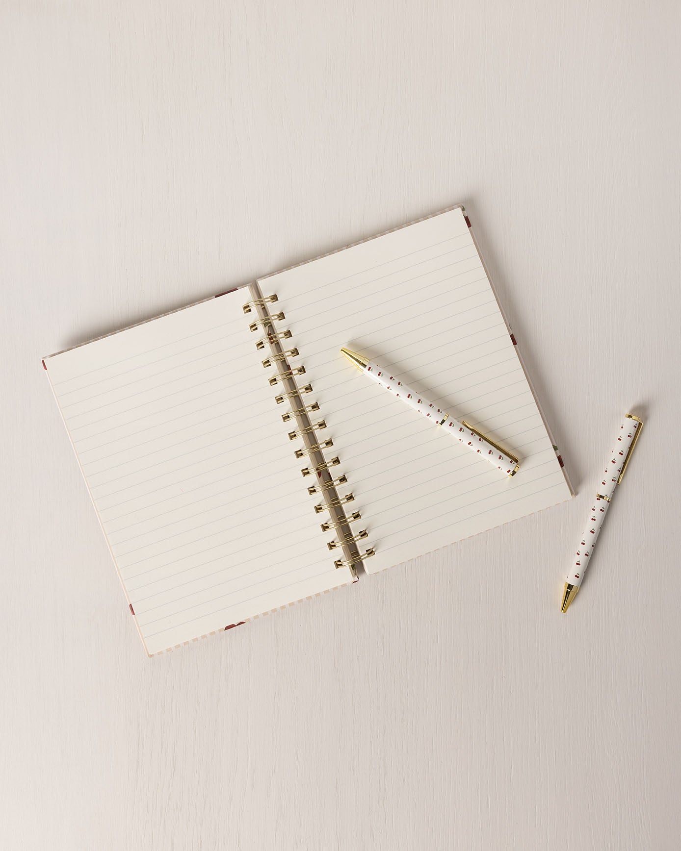 Twin Pack Boxed Pen Set - Cherry Stripe Print