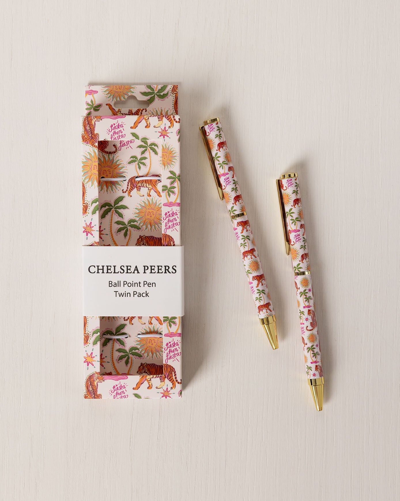 Twin Pack Boxed Pen Set - Siesta Then Fiesta Print