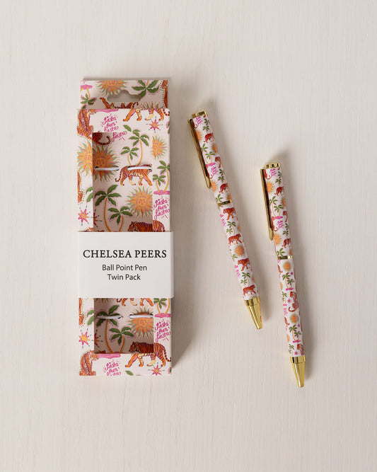Twin Pack Boxed Pen Set - Siesta Then Fiesta Print