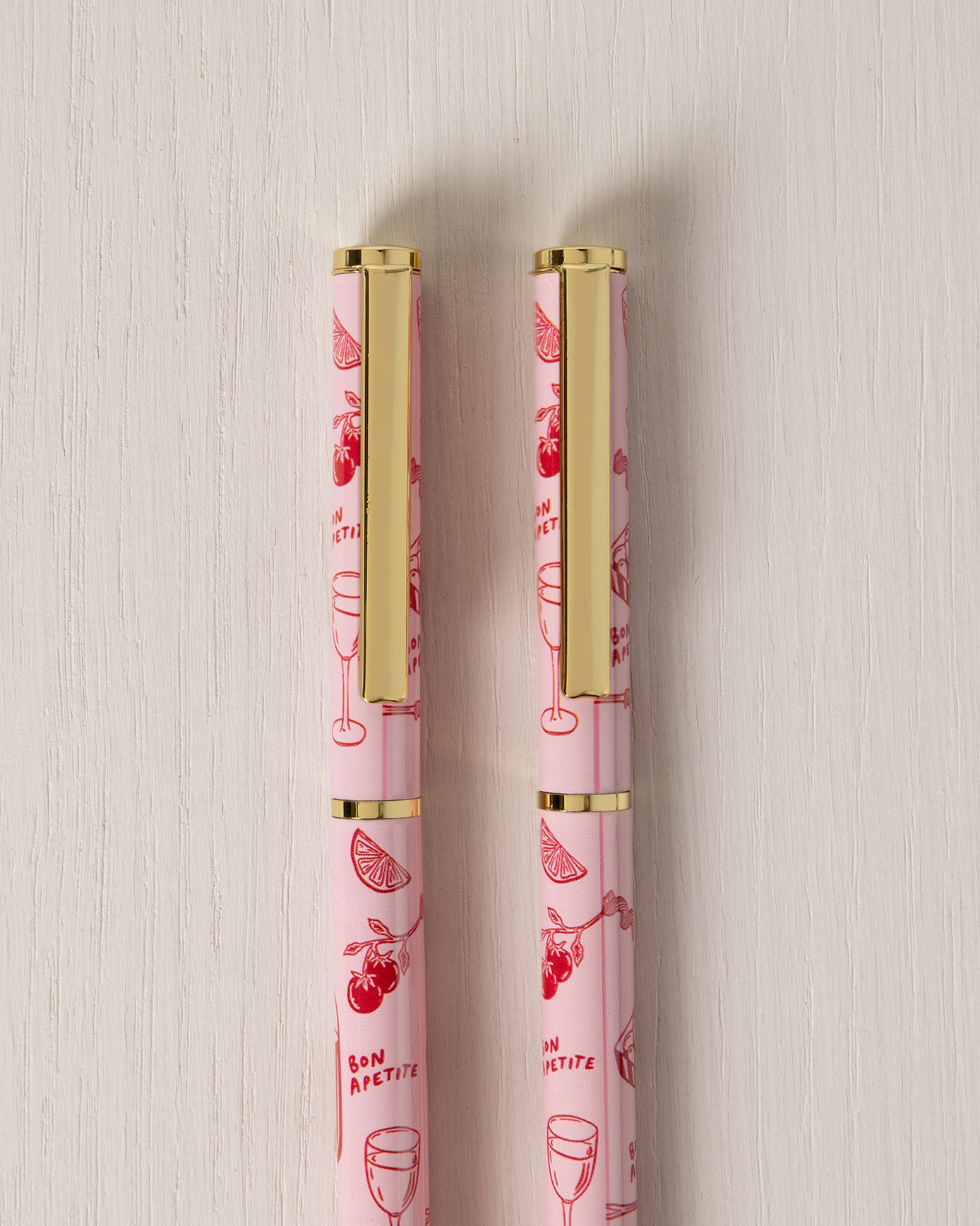 Twin Pack Boxed Pen Set - Pink Supper Club Print