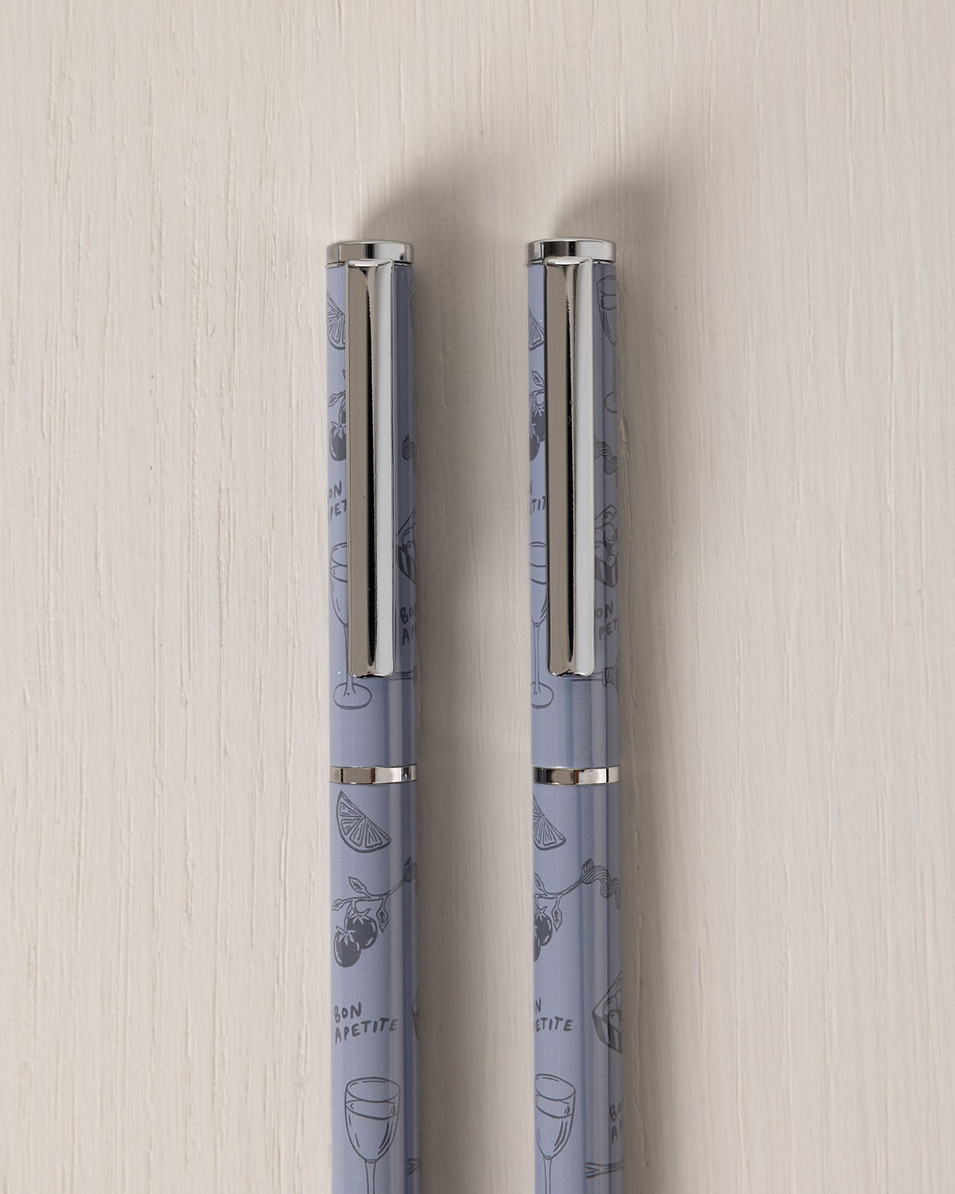 Twin Pack Boxed Pen Set - Blue Supper Club Print