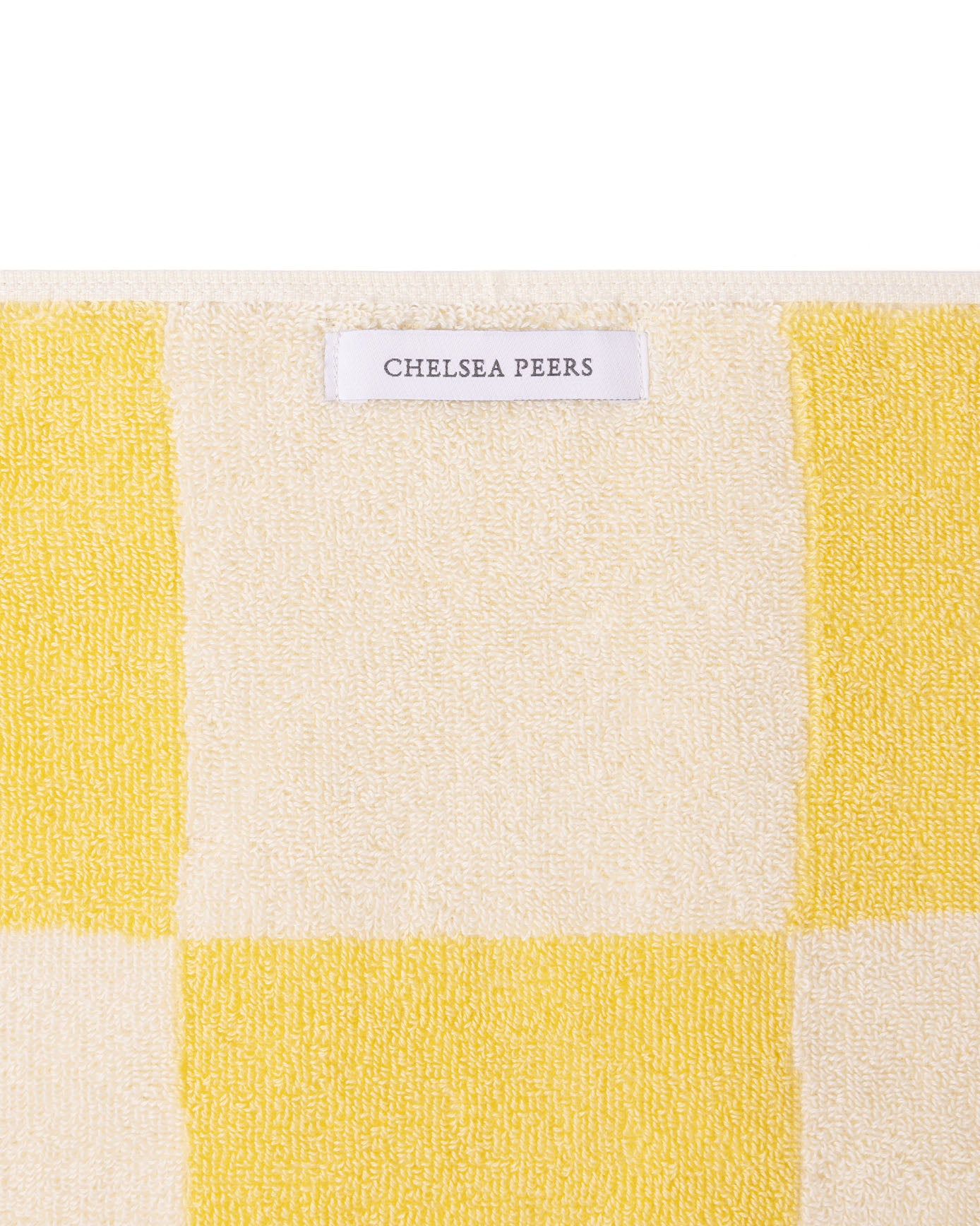 Cotton Checkerboard Towel - Butter Yellow