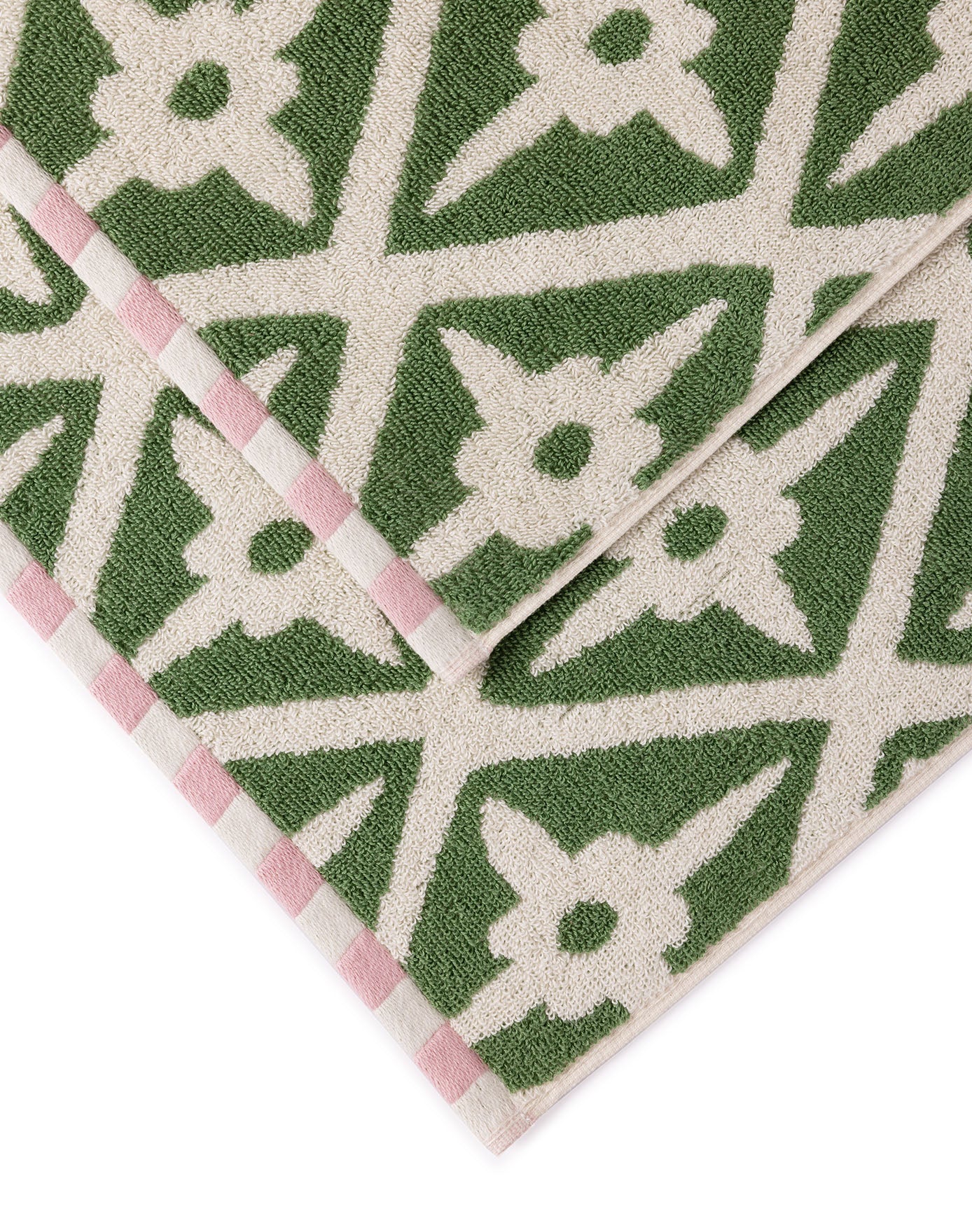 Cotton Geometric Garden Print Towel