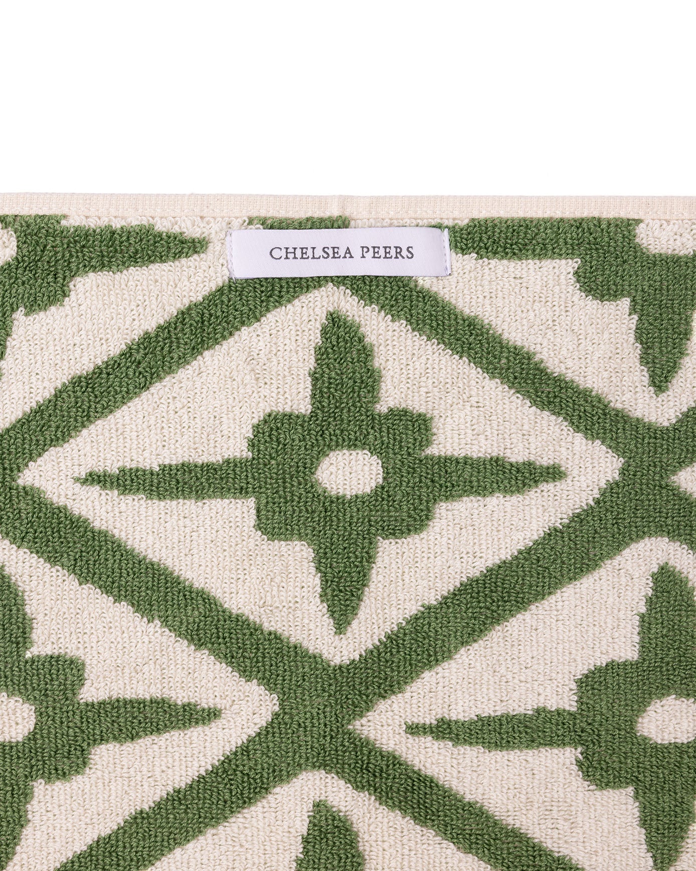 Cotton Geometric Garden Print Towel